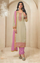 Ambarlyn Womens Partywear Salwar Kameez  Jacquard Organza Silk Embroidered